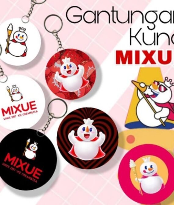 Dhioshopi – Gantungan Kunci Mixue Ice Cream Icon Keychain Mixue Mascot