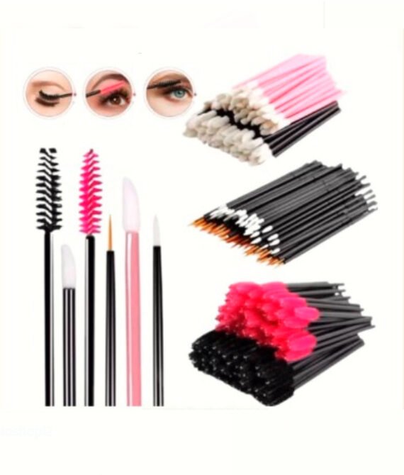 Dhio – Sisir Kuas Maskara Spoolie Brush Sikat Eyelash Extention Bulu Mata Alis Eyebrow Make Up Lip Brush Kuas Bibir Sekali Pakai Aplikator Lip