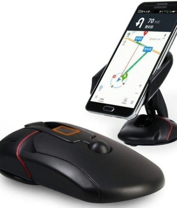 Dhio-Car Holder Phone Stand Bentuk Mouse Shape Handphone Mobil Gps Unik Lipat Folding Desktop Dashbroad