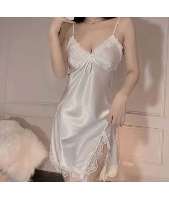 Dhio Baju Tidur Wanita Sexy Mini Dress Satin Silk Lingerie Sexy