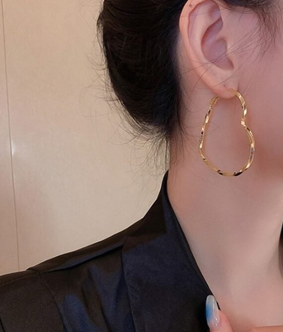 DHIO – anting  hati big heart love simple earrings elegan terlaris