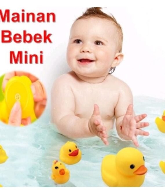 Bebek Karet Mini Mainan Mandi Anak Bayi 1pcs Mainan Edukasi Duck Rubber Toys Bathtub