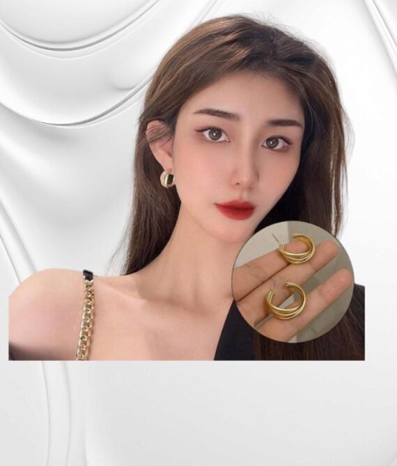 dhio-Anting fashion wanita korea terlaris warna gold