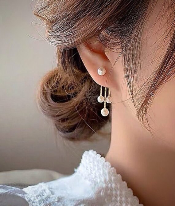 dhio-Anting Tassel Harriet Diamond Pearl Anting Model Chandelier Anting Fashion Modern