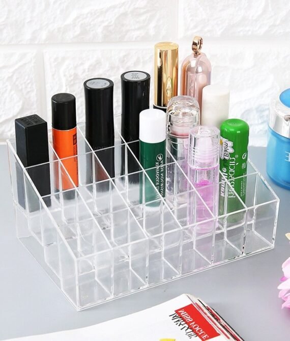 dhio-Rak Lipstick Serbaguna Kotak Lipstik Akrilik Organizer Tempat Lipstik Akrilik